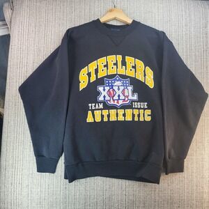 Pittsburgh Steelers Sweatshirt Mens Medium NFL Football Crewneck‎ Pullover BIKE